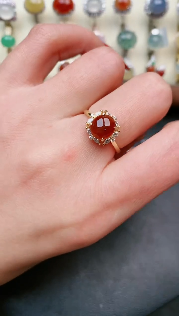 【闪购商品】翡翠戒指银S925镶嵌....