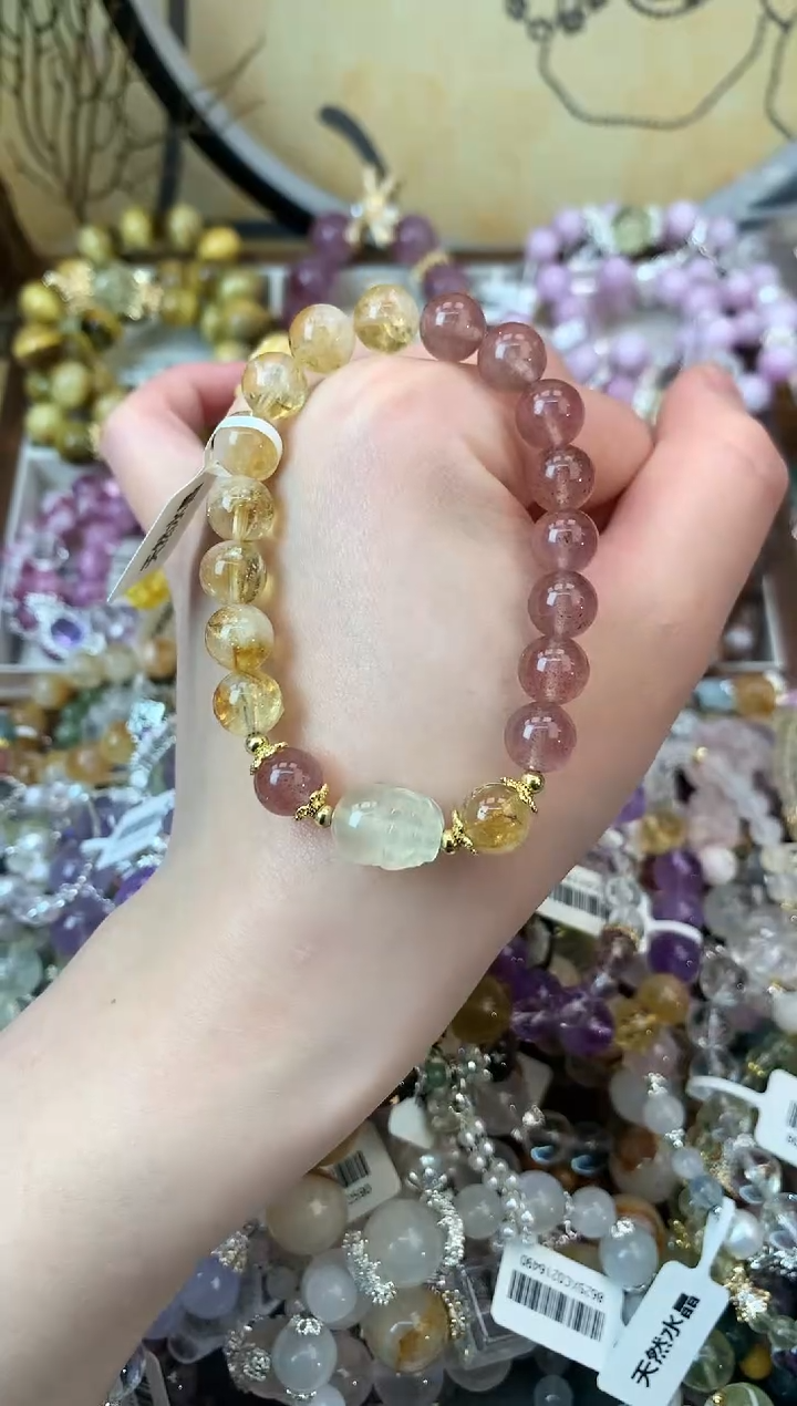 【闪购商品】黄晶手链未镶嵌232手串