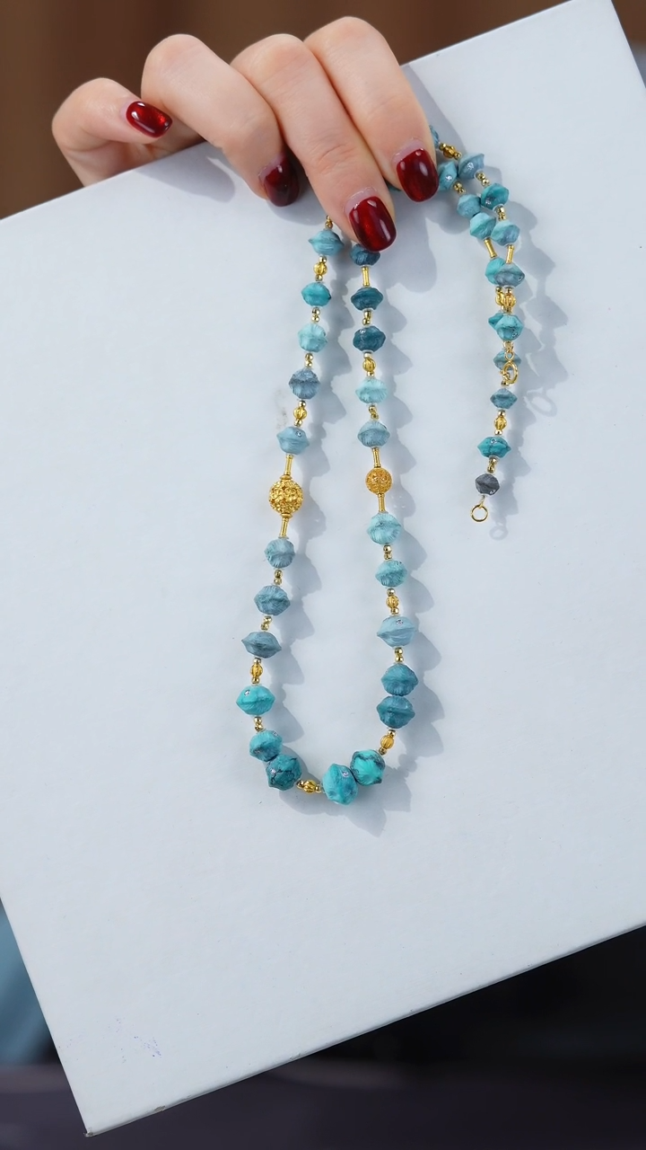 【闪购商品】绿松石项链18K金镶嵌1