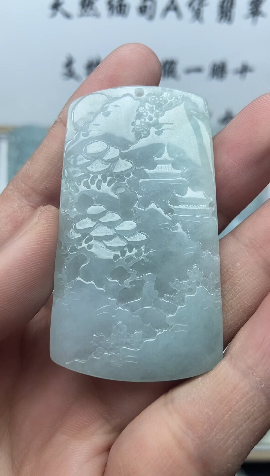 颈饰未镶嵌翡翠山水