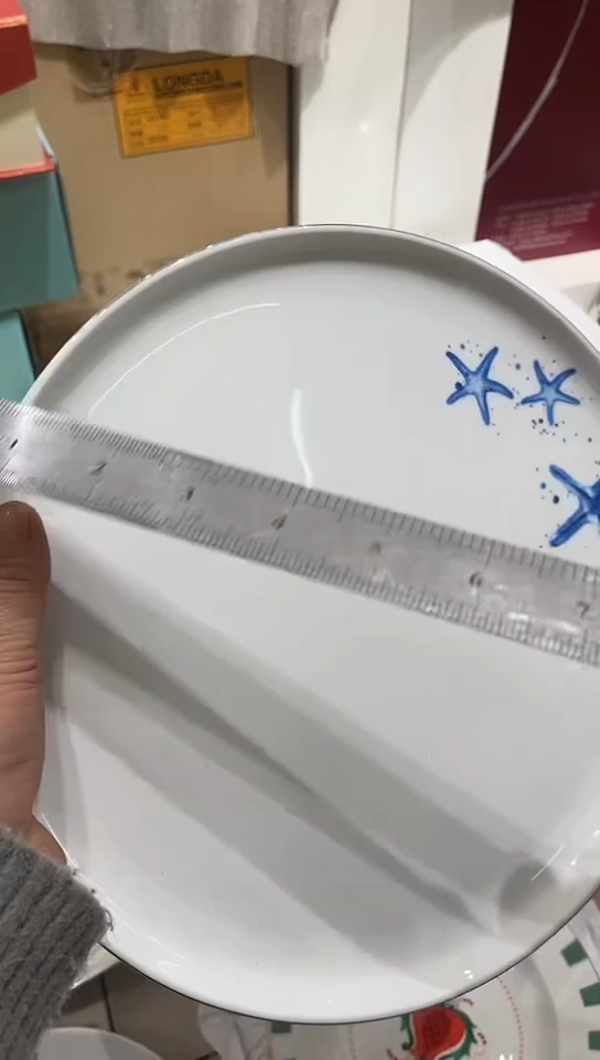 骨瓷隆达骨瓷11英寸盘1个微瑕