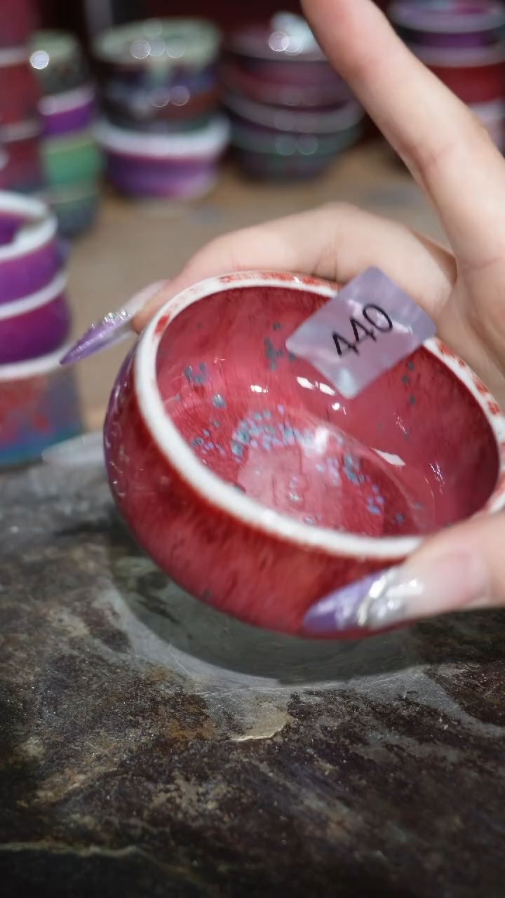 摆件陶精品窑变钧瓷茶器