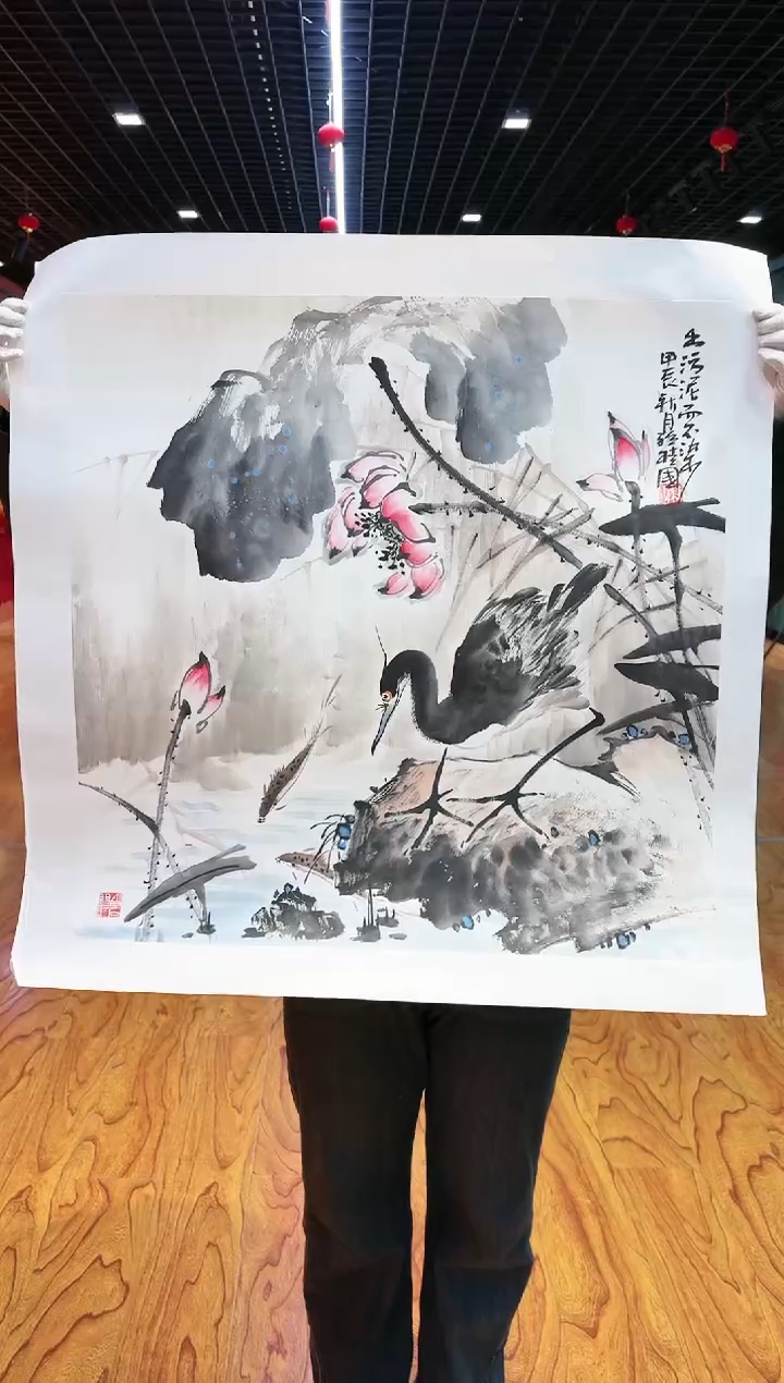 【闪购商品】国画孙桂国老师字画，带亲笔合影证书14-2