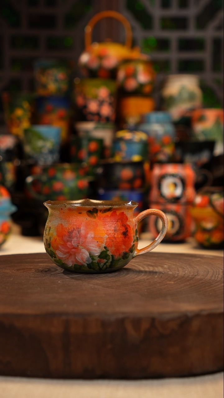  油画   釉下彩  杯子