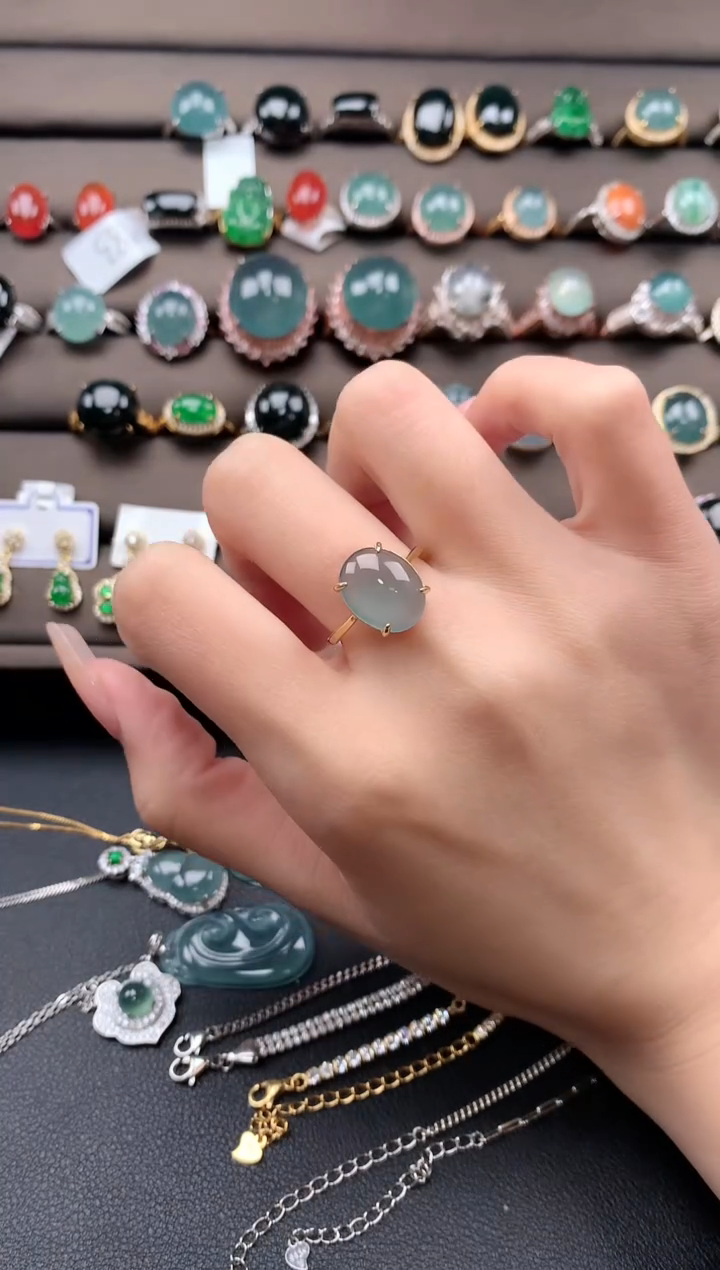 【闪购商品】翡翠戒指银S925镶嵌1313131