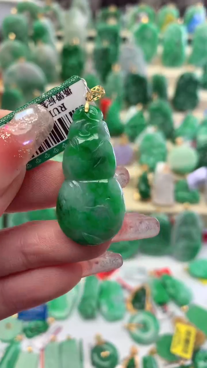 【闪购商品】翡翠颈饰银S925镶嵌挂件