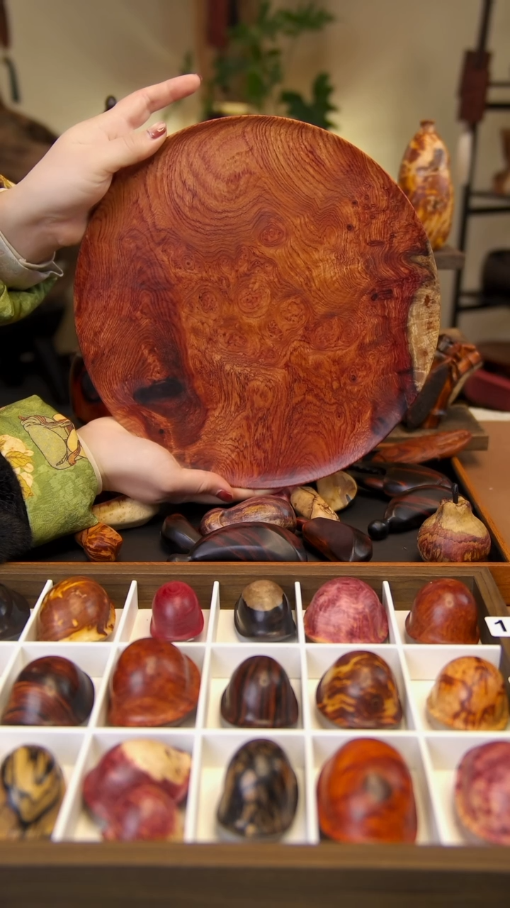 【闪购商品】木缅甸花梨爆满留疤大圆盘048