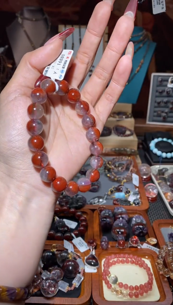 【闪购商品】水晶手串未镶嵌红极光11+mm