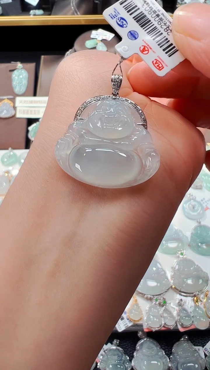 【闪购商品】翡翠吊坠(不含链)18K金镶嵌佛公吊坠903