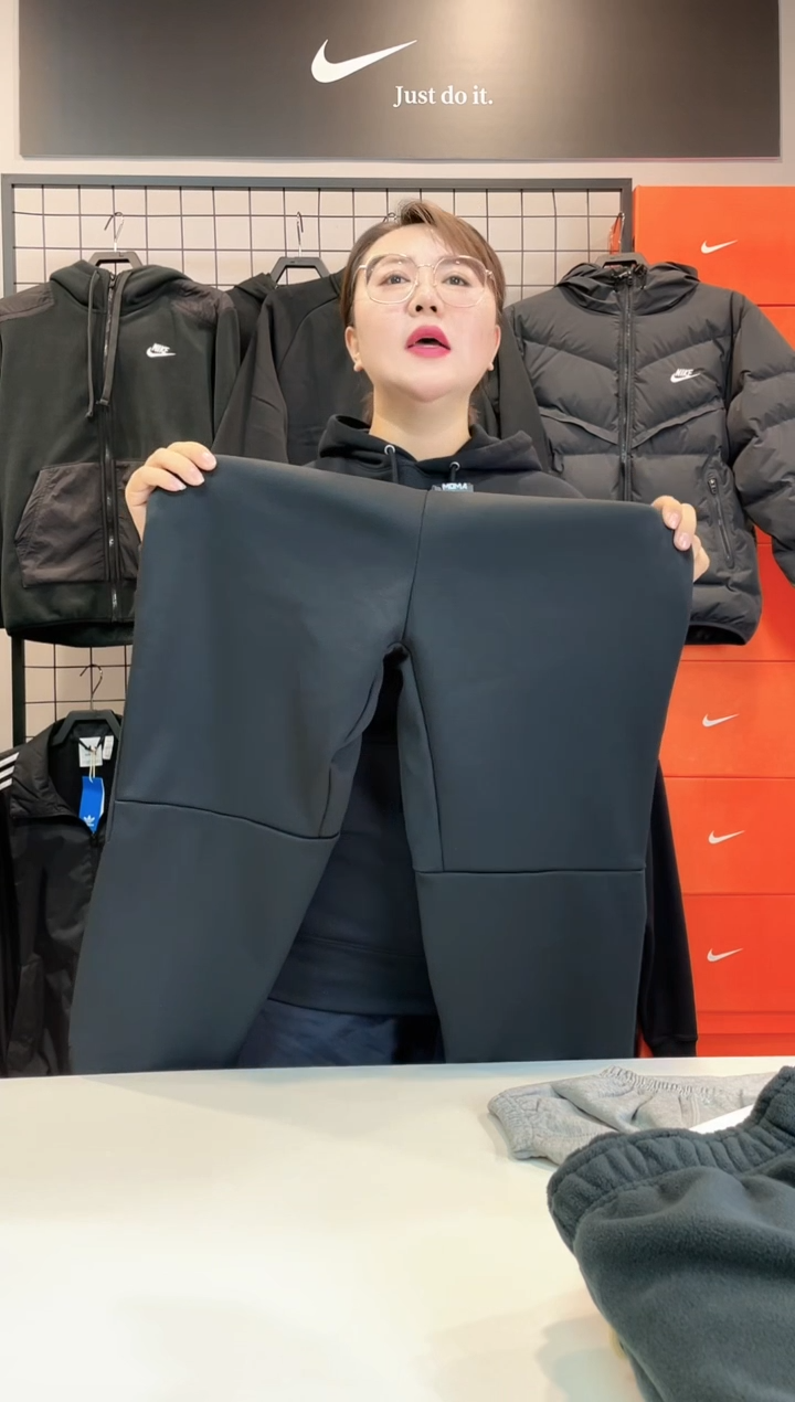 2123 华夫格子长裤XL码150-170斤 不退换