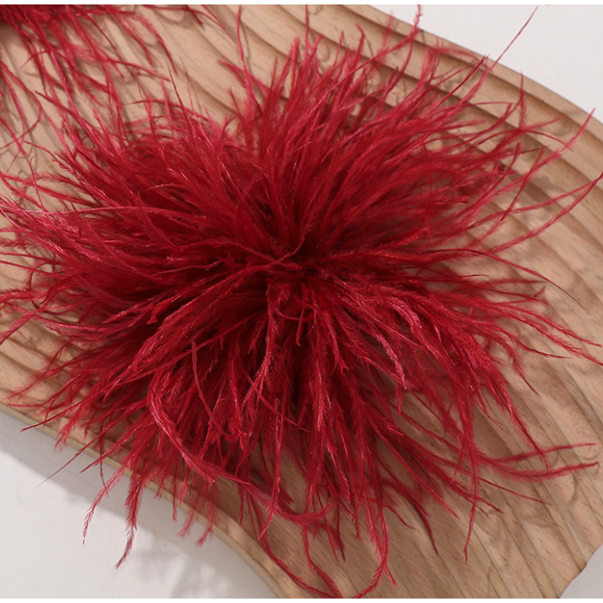 扉姿 摩登舞发饰舞蹈演出头饰鸵鸟毛头花发夹F068