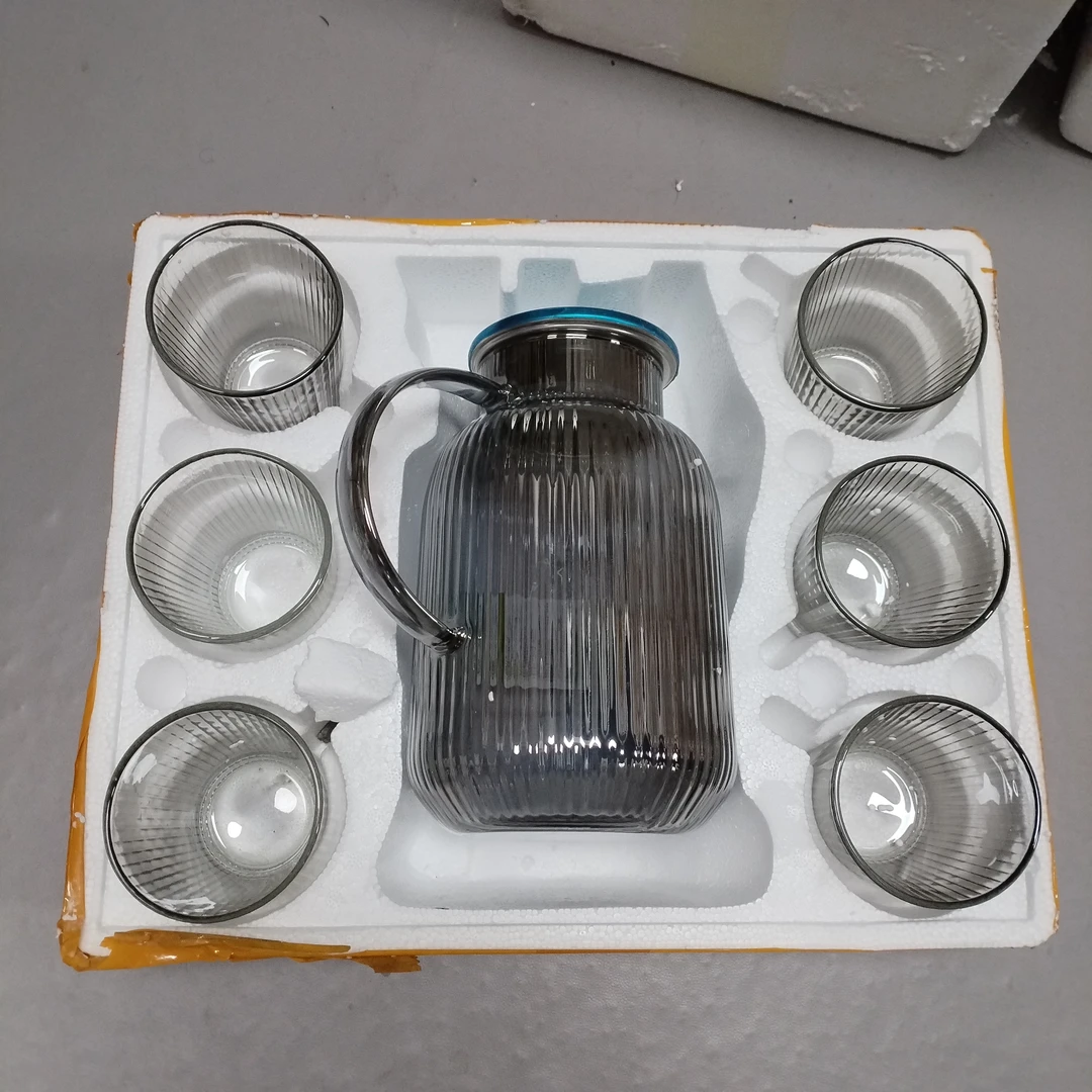 玻璃冷水壶套装家用玻璃杯凉水壶果汁壶冷水壶套装