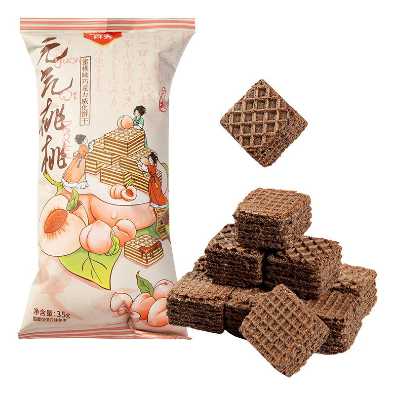 丹夫元气桃桃威化饼干35g