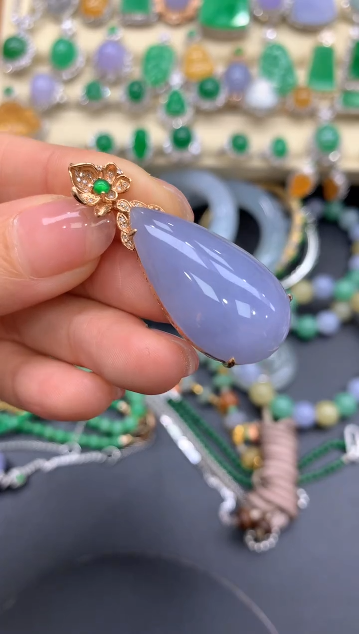 【闪购商品】翡翠颈饰18K金镶嵌464-中国好珍宝