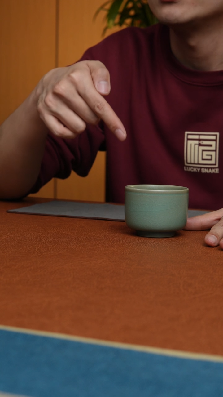 【闪购商品】杯汝州原产地原矿釉微瑕仿古柴烧杯子大师款