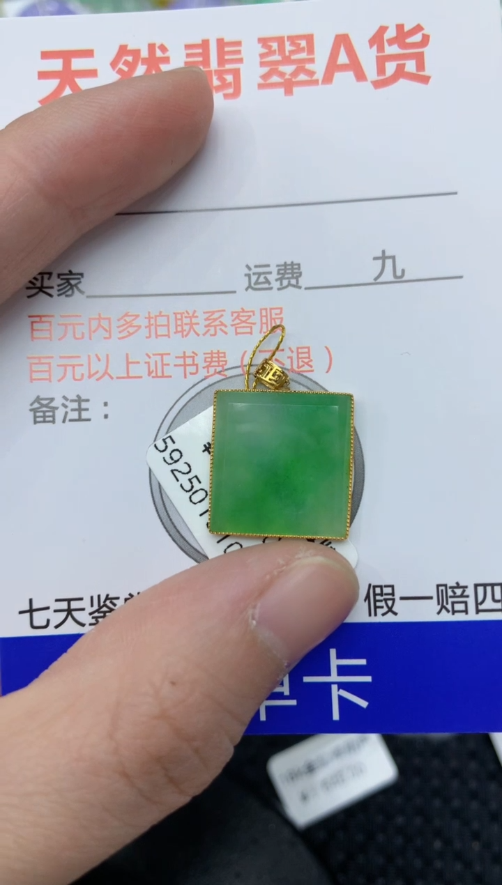 【闪购商品】翡翠颈饰18K金镶嵌11111111111