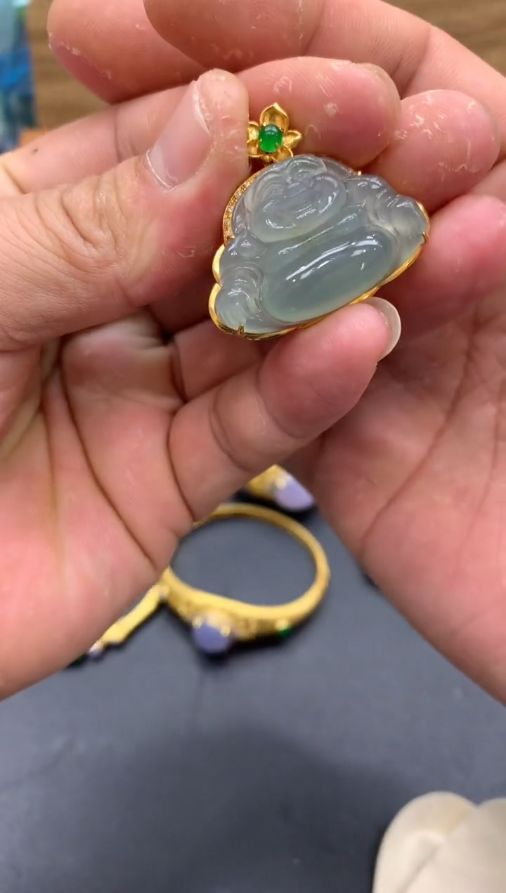 【闪购商品】翡翠颈饰18K金镶嵌331-中国好珍宝