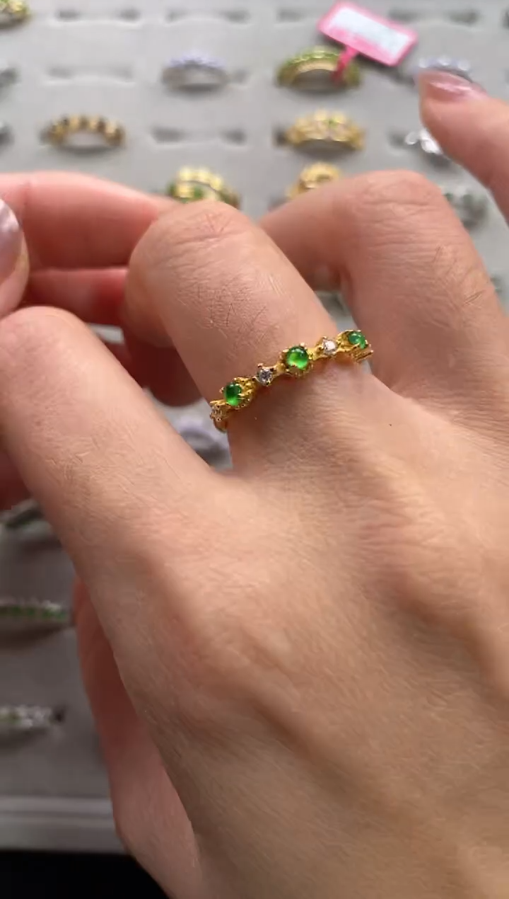 【闪购商品】翡翠戒指银S925镶嵌11111--1