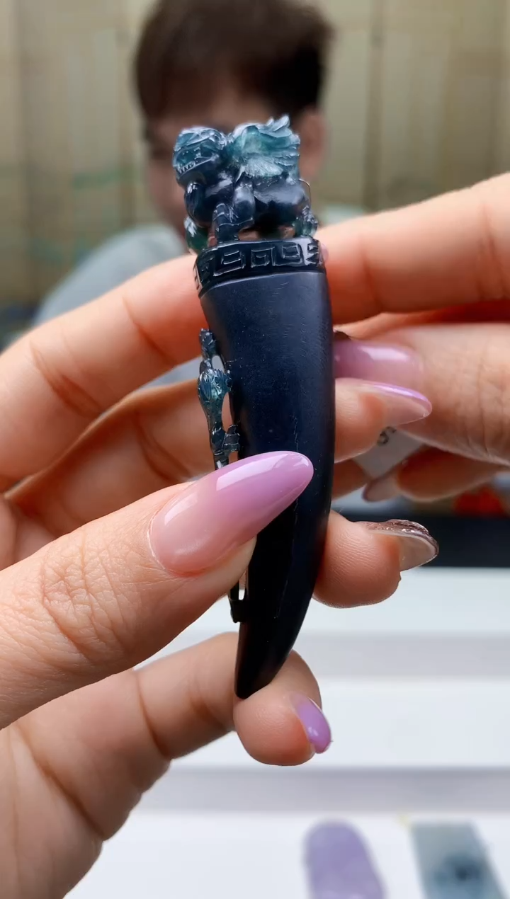 【闪购商品】定制翡翠未镶嵌4868ty-毛货挂件60