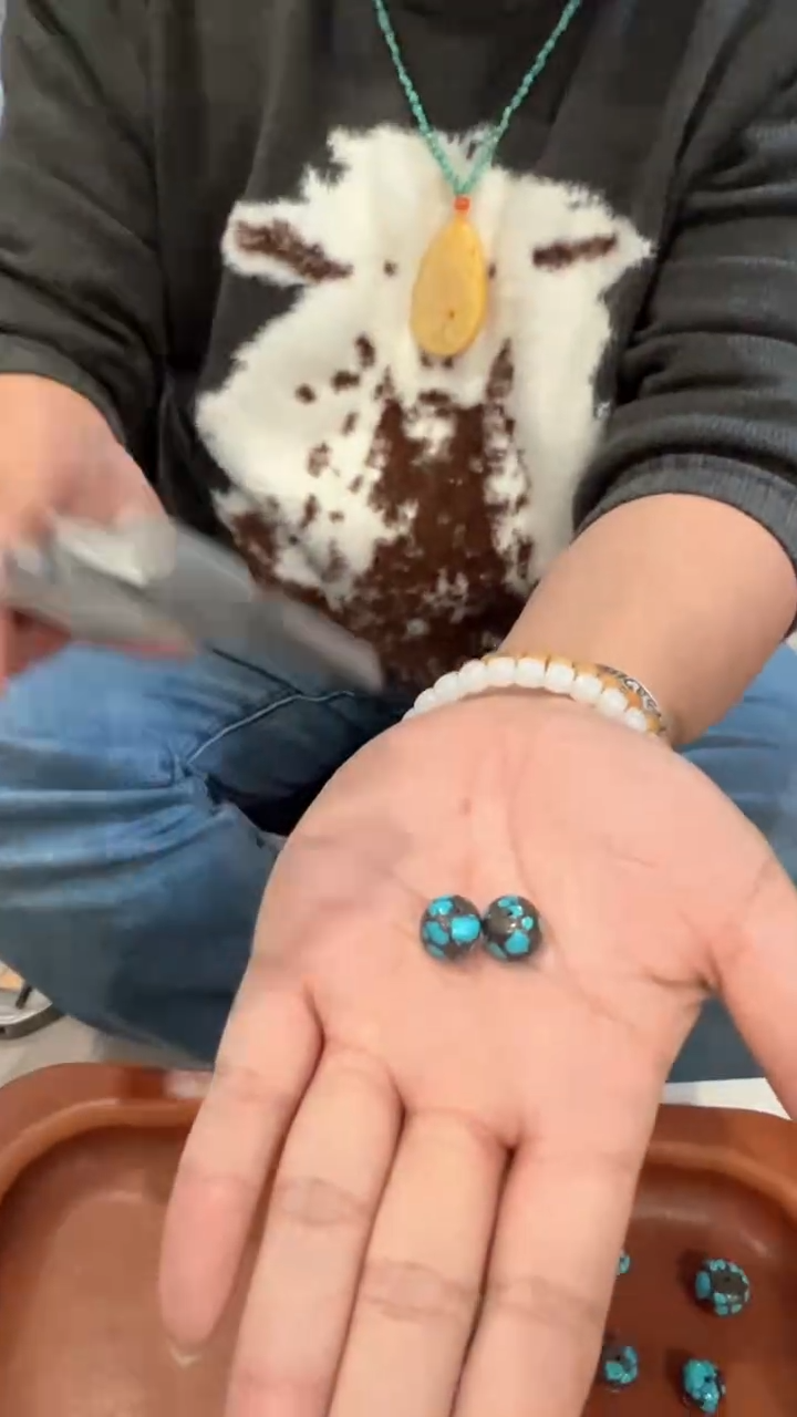 未镶嵌绿松石挂件18-356 约12mm 