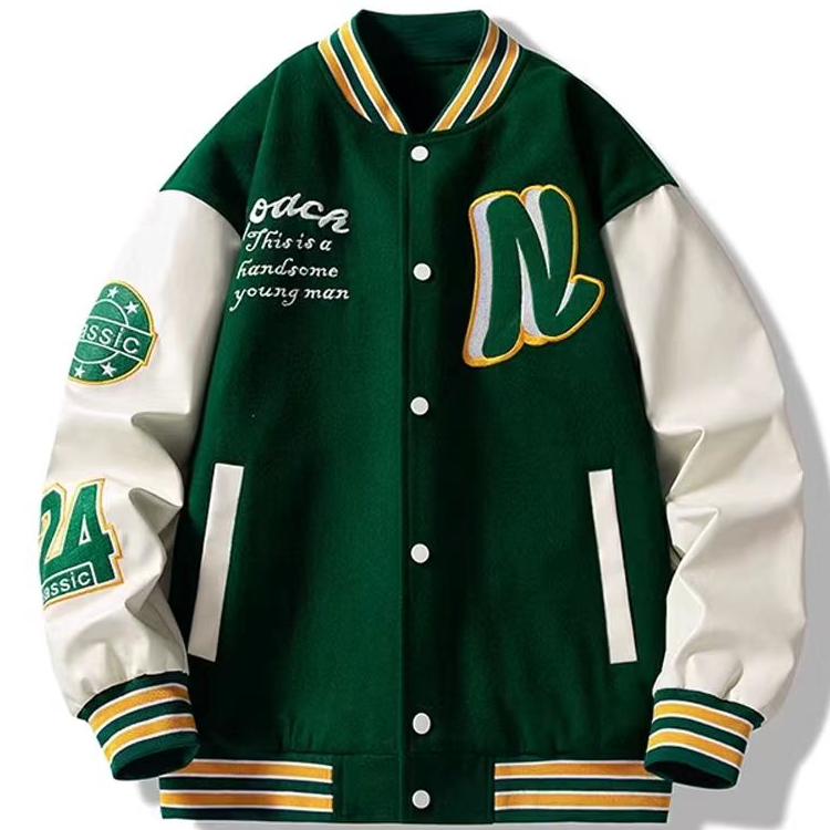 B4棒球服秋冬季潮牌日系飞行员夹克情侣外套加厚潮流休闲