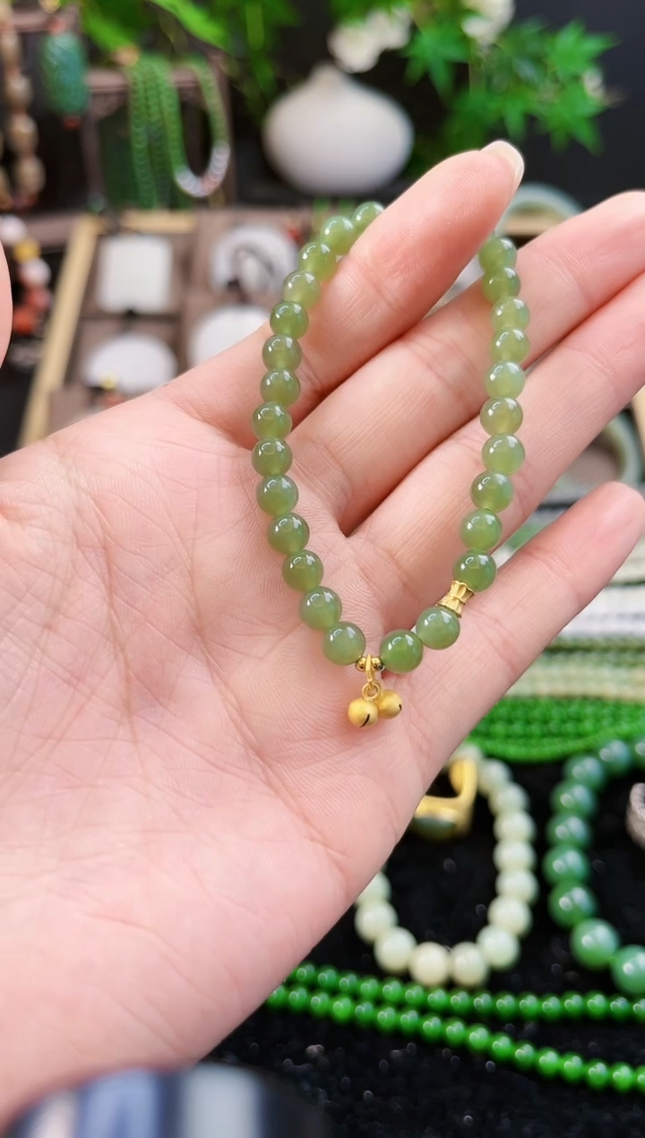 【闪购商品】和田玉手串未镶嵌和田玉手串 约6mm（多样性发货）