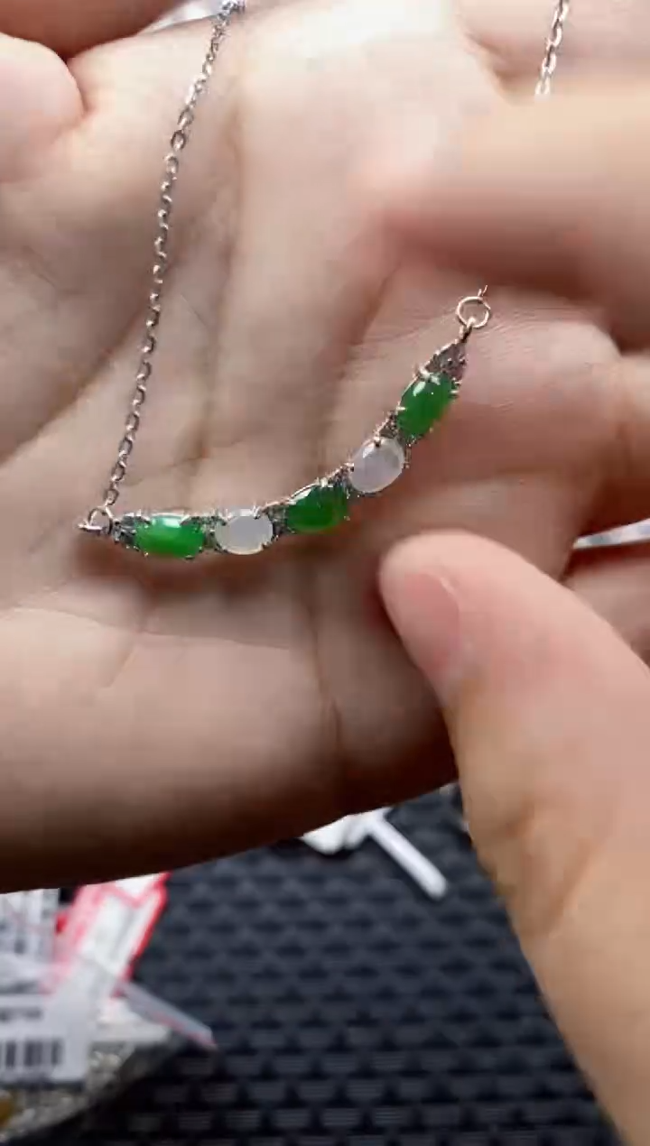 翡翠戒指银S925镶嵌555----2