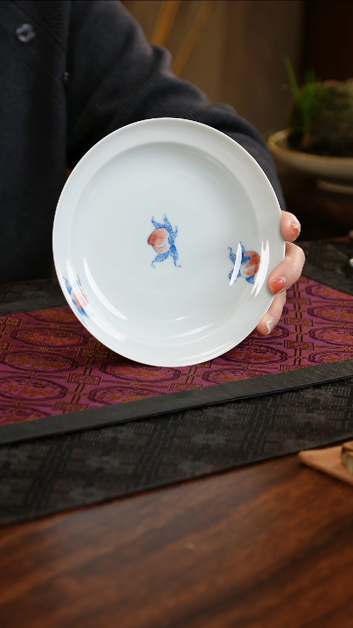 【闪购商品】杯子青源器语三桃拌面盘