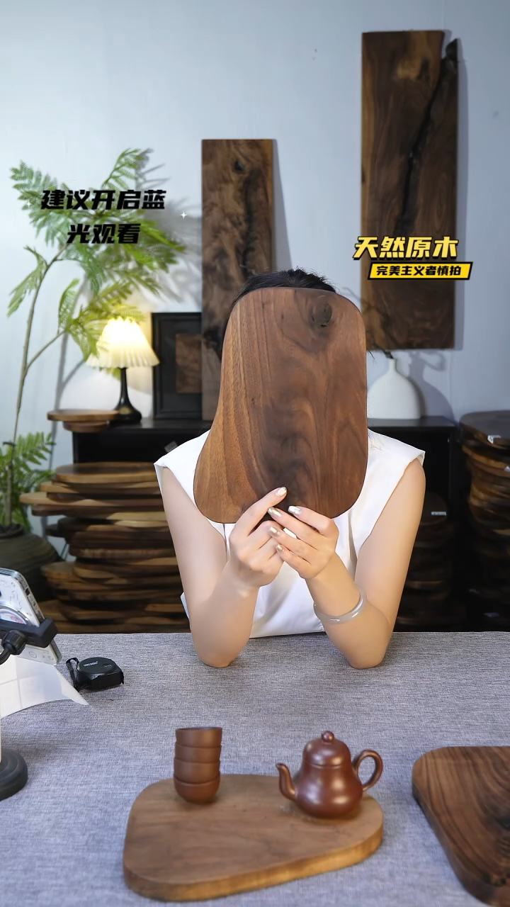 木北美黑胡桃原木.干裂疤结不属于商品质量问题完美主义者慎拍