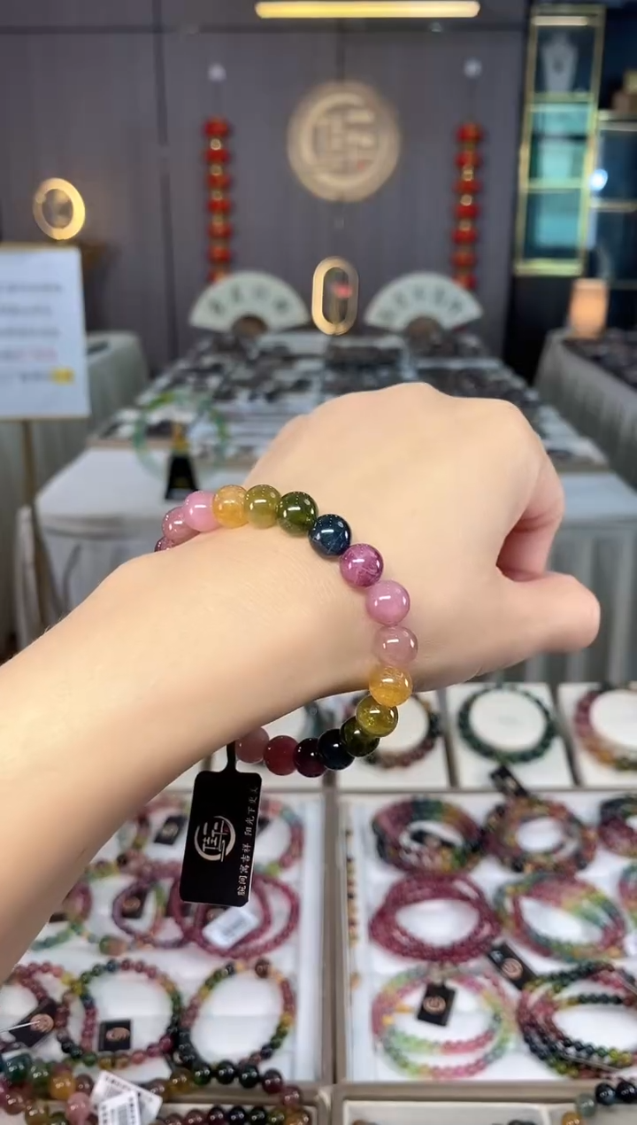 未镶嵌老矿碧玺单圈手串8mm+碧玺hon多样性发一条