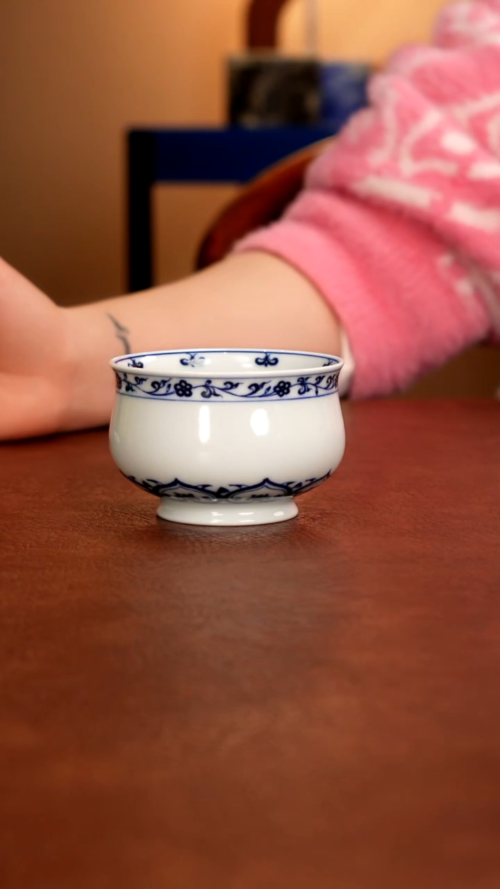 摆件陶景德镇瓷器，青花瓷手绘茶具~