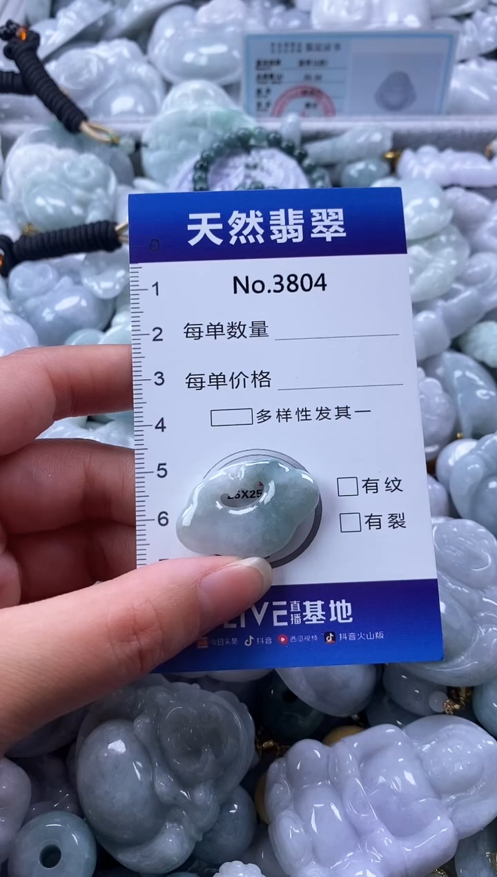 翡翠未镶嵌颈饰缅甸A货翡翠3804