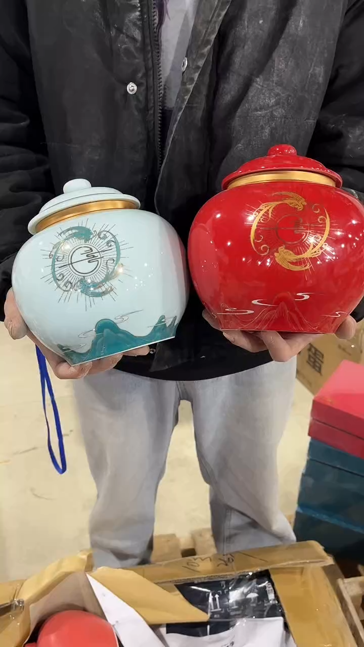 【闪购商品】摆件陶瓷茶叶罐罐密封罐