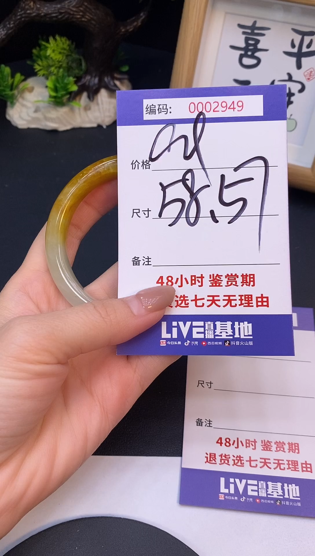 未镶嵌手镯翡翠0002949