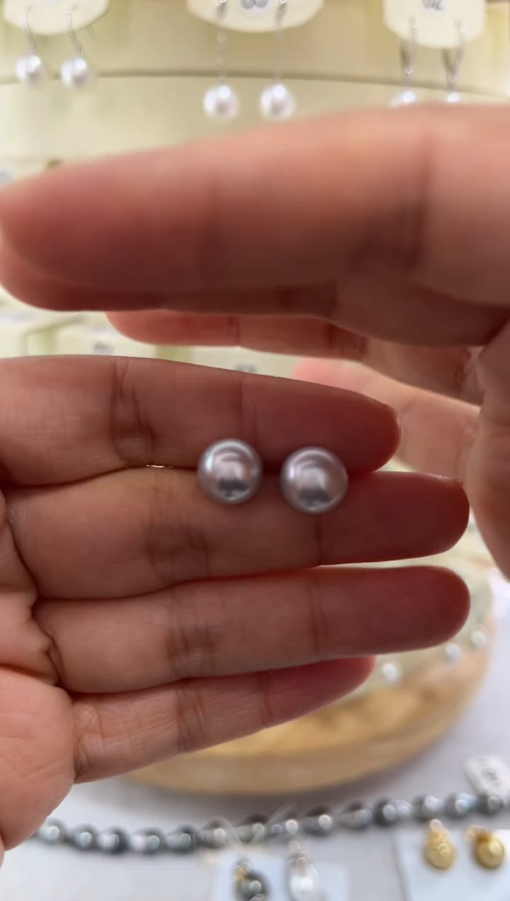 【闪购商品】海水珍珠耳饰银S925镶嵌澳白