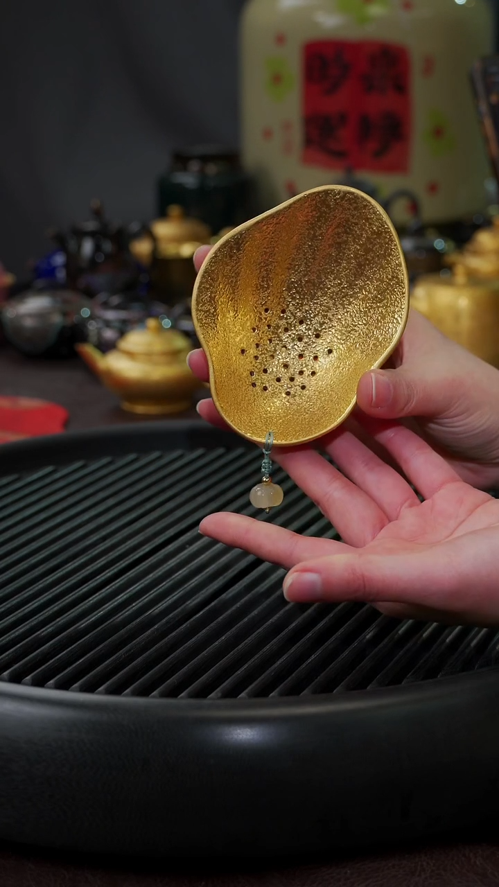 【闪购商品】杯【宜景窑系列】鎏金茶漏