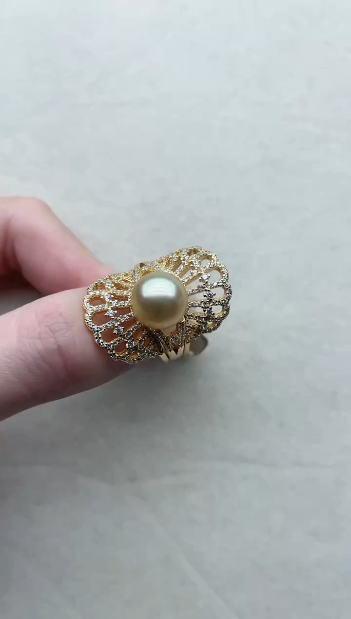 【闪购商品】海水珍珠戒指银S925镶嵌Y33