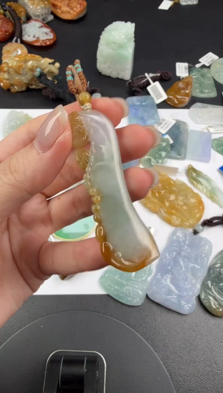 吊坠(不含链)未镶嵌翡翠翡翠饰品-187