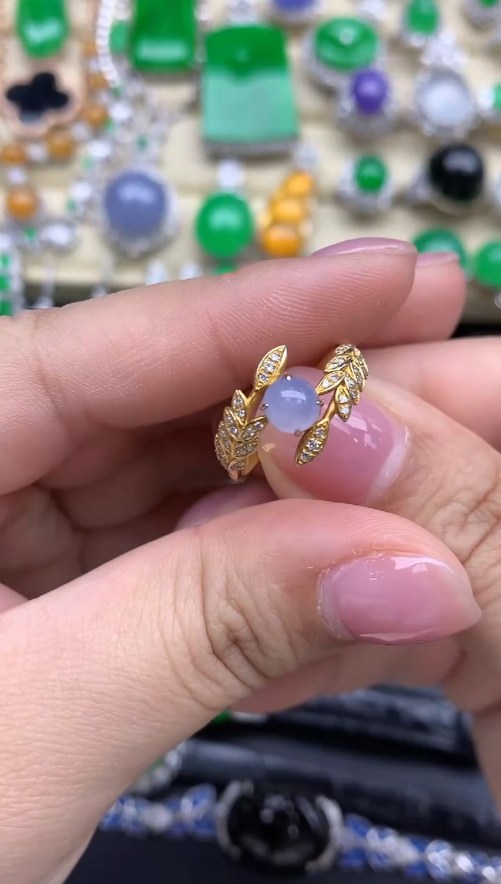 【闪购商品】翡翠戒指18K金镶嵌522-中国好珍宝