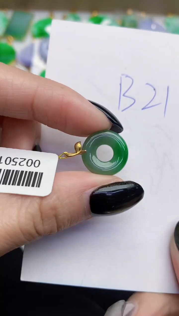 【闪购商品】翡翠颈饰18K金镶嵌0000000000