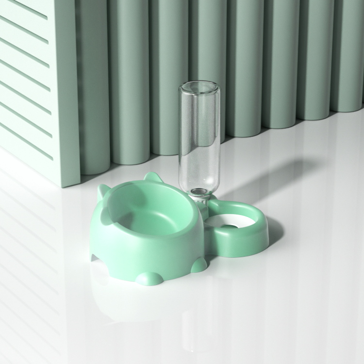 好物猫咪碗自动饮水碗狗盘狗狗食盘多用分体式自动喂食器吃饭用品