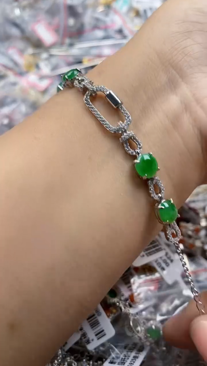 翡翠戒指银S925镶嵌11  11     9