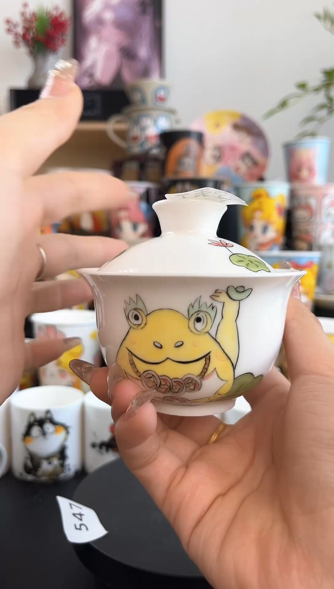 【闪购商品】摆件手工手绘陶瓷小杯杯