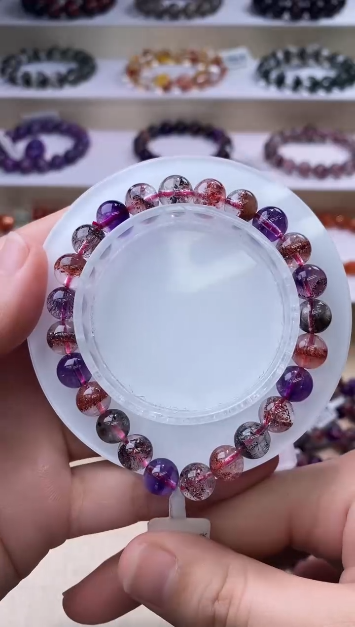 【闪购商品】水晶手链未镶嵌黑加仑超七单圈8m+