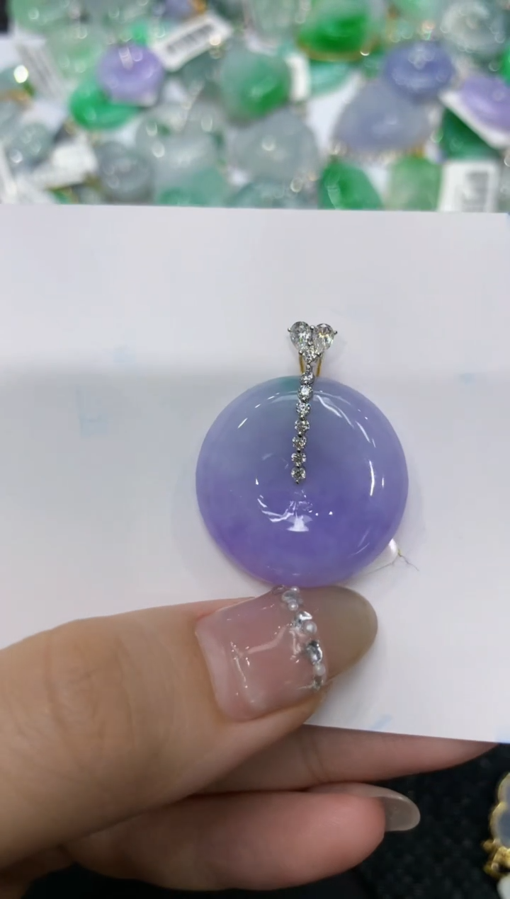 【闪购商品】翡翠颈饰18K金镶嵌222222222