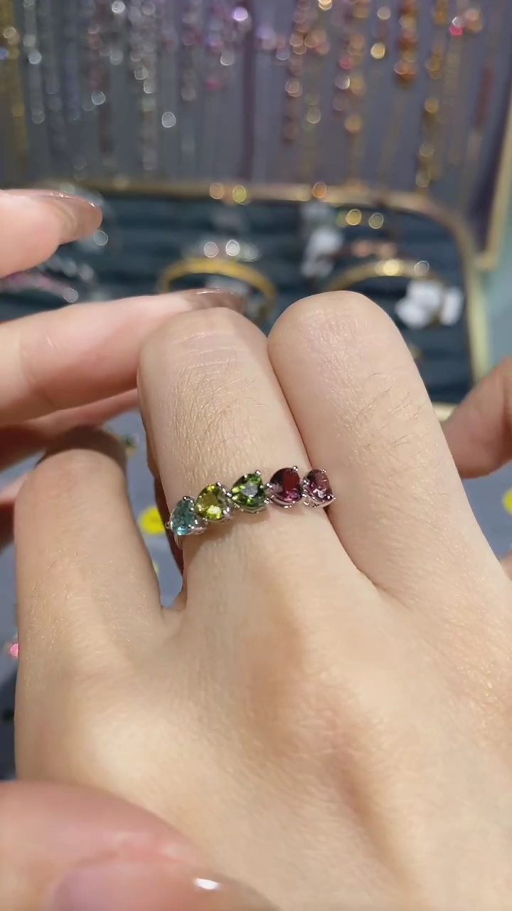 【闪购商品】碧玺戒指18K金镶嵌戒指