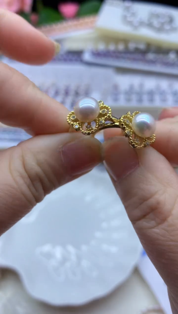 【闪购商品】淡水珍珠戒指未镶嵌淡水珍珠戒指