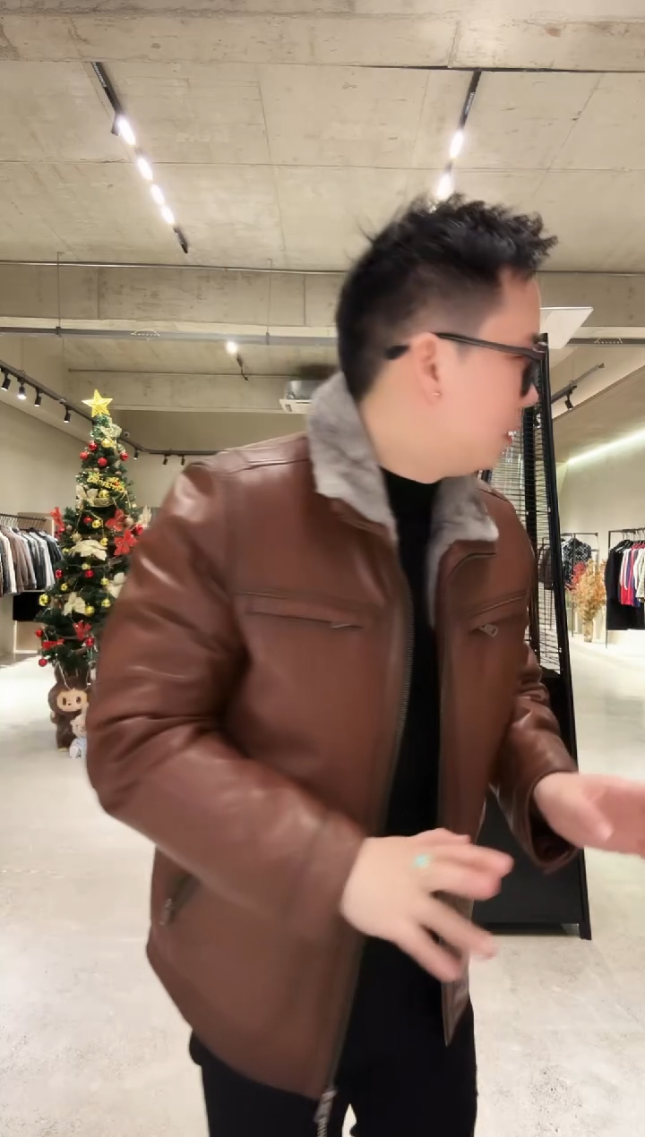 54码（150-165斤）男士水貂真皮夹克