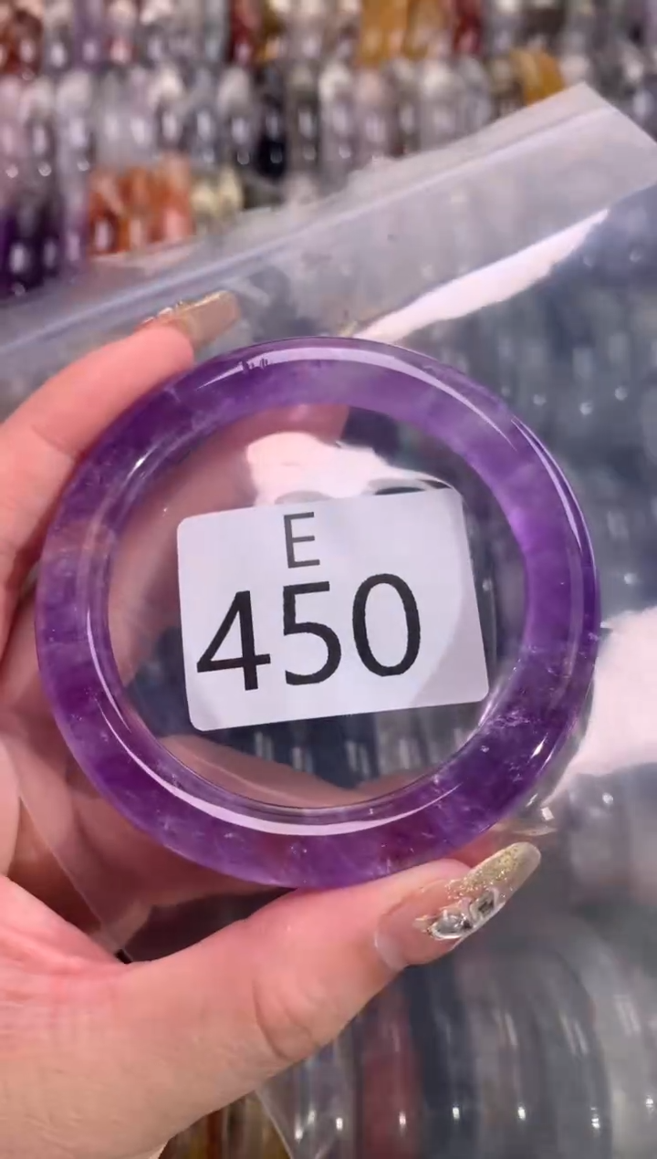 【闪购商品】紫晶水晶手镯未镶嵌450-55