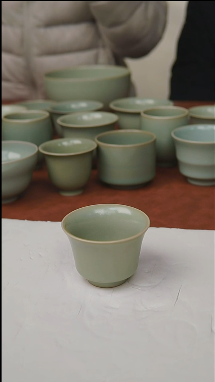杯子瓷富山严选汝瓷，马蹄杯